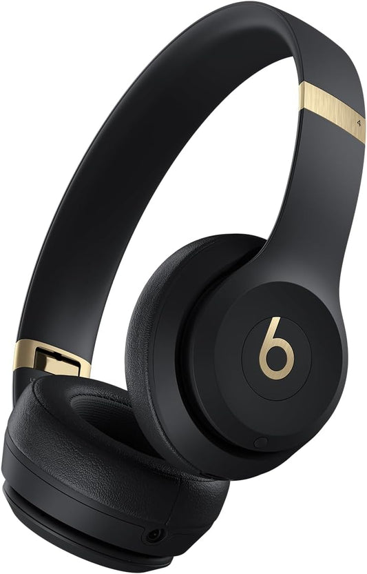 Beats Solo 4 - Wireless Bluetooth On-Ear Headphones, Apple & Android Compatible, Up to 50 Hours of Battery Life - Gold & Black
