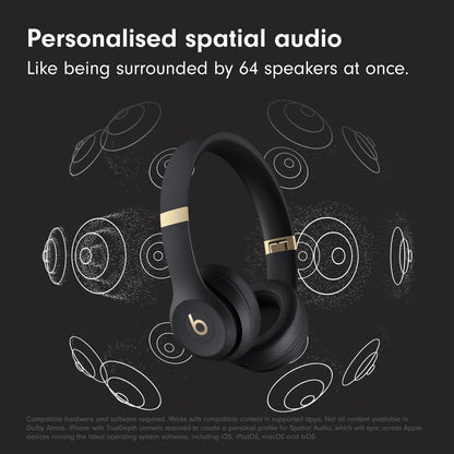 Beats Solo 4 - Wireless Bluetooth On-Ear Headphones, Apple & Android Compatible, Up to 50 Hours of Battery Life - Gold & Black