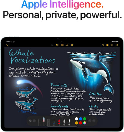 Apple iPad Air 13-inch with M3 chip: Apple Intelligence, 128 GB, 12MP Front/Back Camera, Wi-Fi 6E, Touch ID, All-Day Battery Life — Space Grey