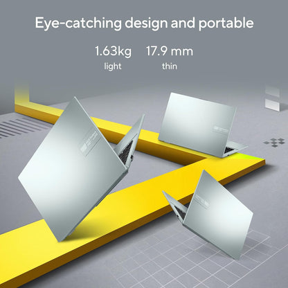 ASUS Vivobook Go 15 Thin & Light Laptop, 15.6” Full HD Display, AMD Ryzen 5 7520U Processor, 16GB RAM, 1T SSD, Windows 11 Home, Green Gray, E1504FA-AS53-CA