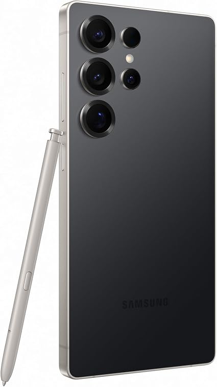 Samsung Galaxy S25 Ultra - Titanium Black, 512GB, AI Smartphone, 6.9" AMOLED Display, 200MP, S-Pen Included, Cross App, Night Video (Unlocked, CAD Version & Warranty)