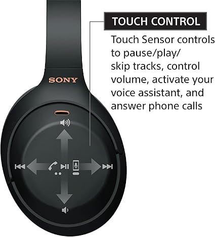 Sony WH-1000XM4 Wireless Industry Leading Noise Canceling Overhead Headphones with Mic for Phone-Call and Alexa Voice Control, Black